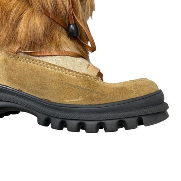 PAJAR Fur Seal Skin Boots Shearling Lining Sz 5 Made In Italy - Picture 5 of 16